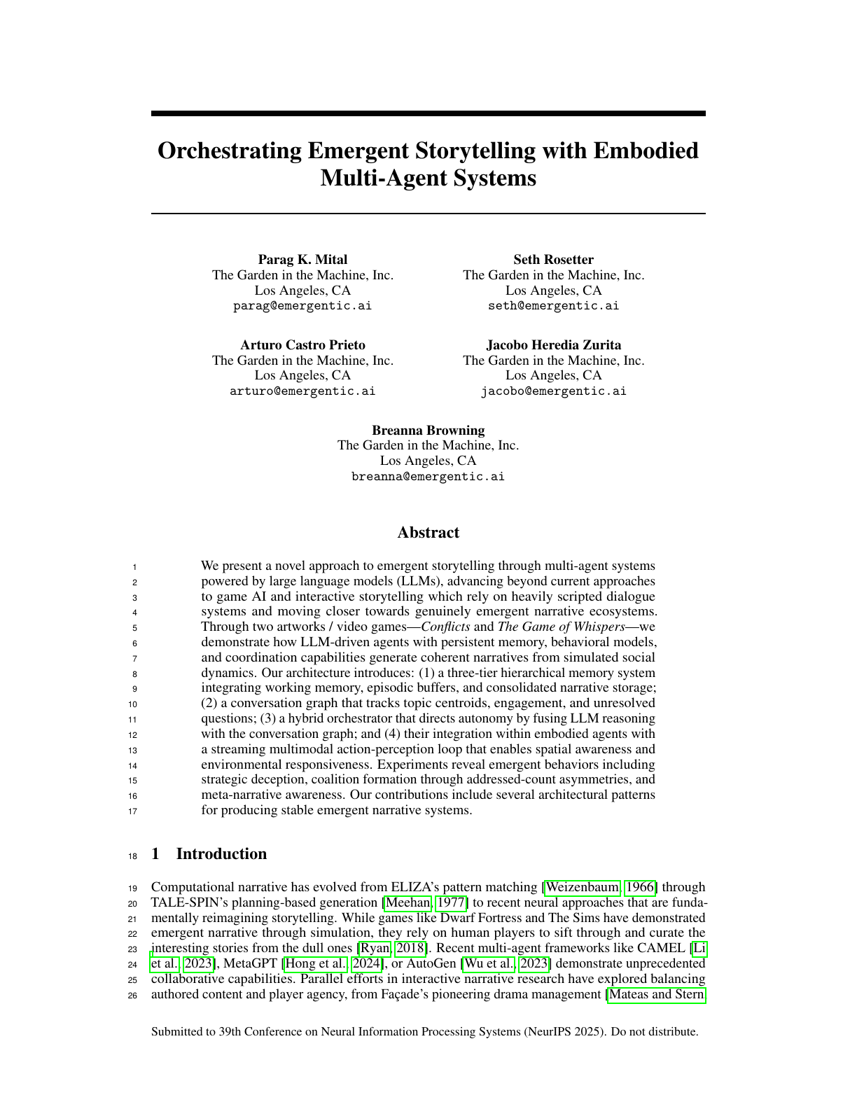 First page of the NeurIPS 2025 paper