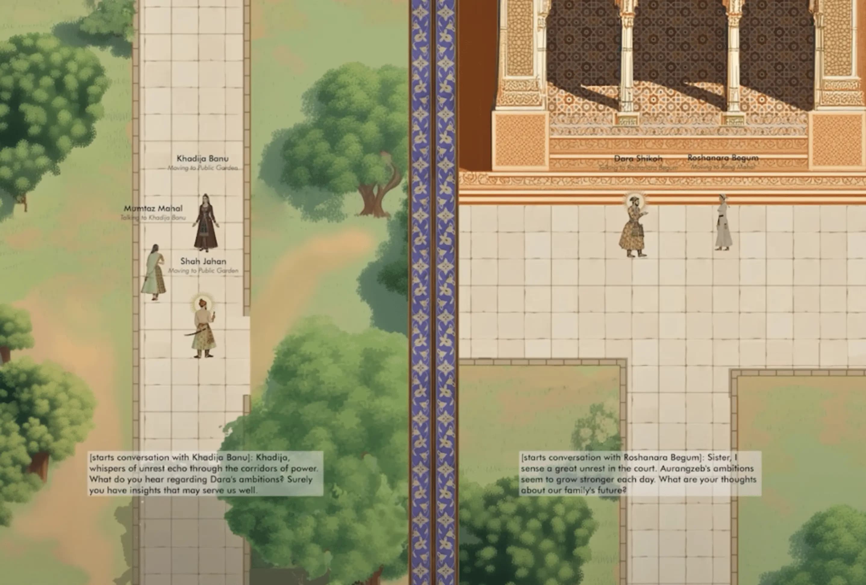 Situated agents participating in the Game of Whispers simulation